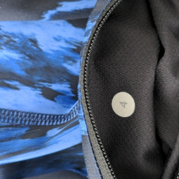 Lululemon Pace Rival 22" Crop Leggings Sz 4 Painted Animal Sprinkler Blue - Picture 5 of 8